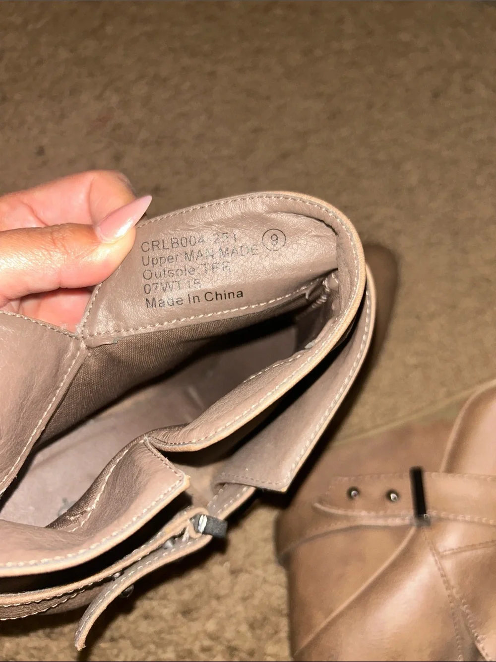 Women’s Taupe Wedge Ankle Boots - Stylish Strapped Design